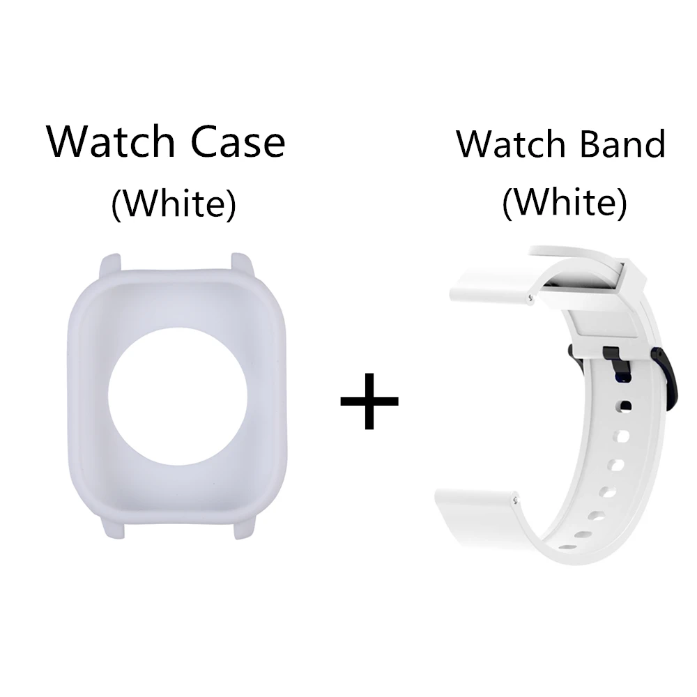 2в1 силиконовый спортивный ремешок защитный чехол для Xiaomi Amazfit Gts Smart Watch Band 20 мм сменный Браслет+ чехол
