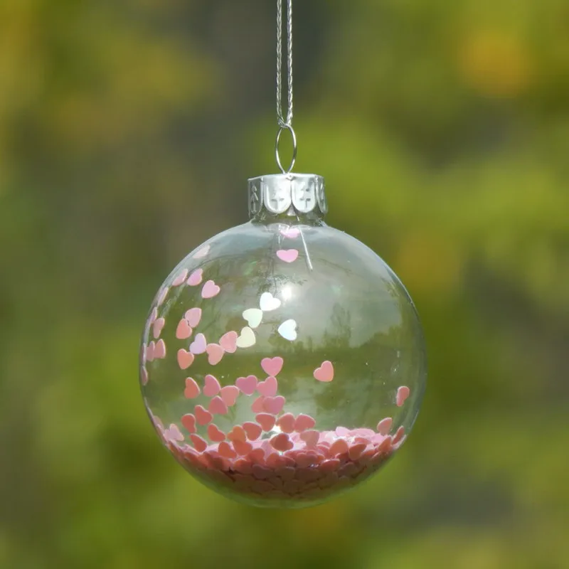 Прозрачный стеклянный шар диаметр = 4 см миниатюрное украшение для