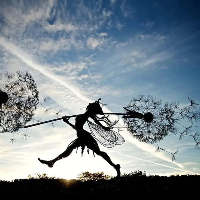 Мифическая фея цветок искусственные скульптуры Сказочная садовая Статуэтка