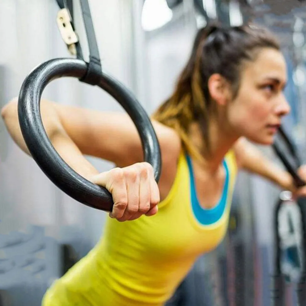 

Gymnastic Ring Set Fitness Rings for Full Body Strength and Muscular Bodyweight Training Cross-Training Workouts