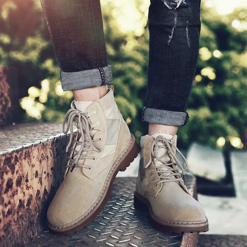 Men's Military boot Combat Mens Chukka Ankle Boot Tactical Big Size Army Male Shoes Safety Motocycle Boots Masculino | Обувь