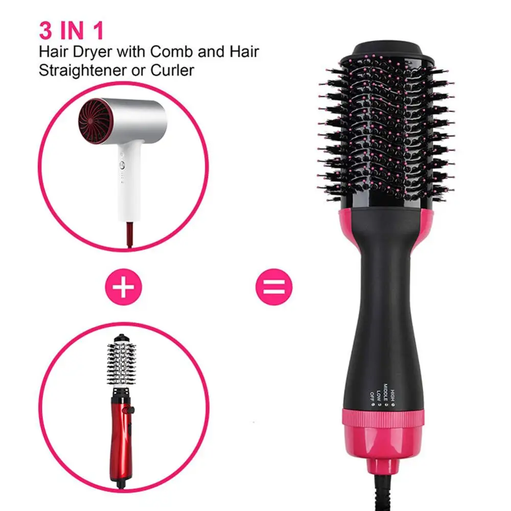 Новые 3 в 1 один шаг фен горячего воздуха щетка для волос выпрямитель щипцы
