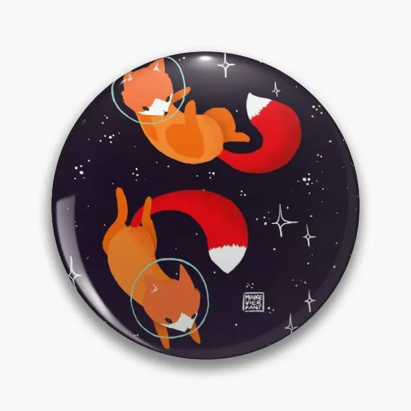 

Space Foxes ote Soft Enamel Pin Lapel Pin Collar Women Lover Hat Cute Gift Brooch Badge Creative Decor Funny Metal Cartoon