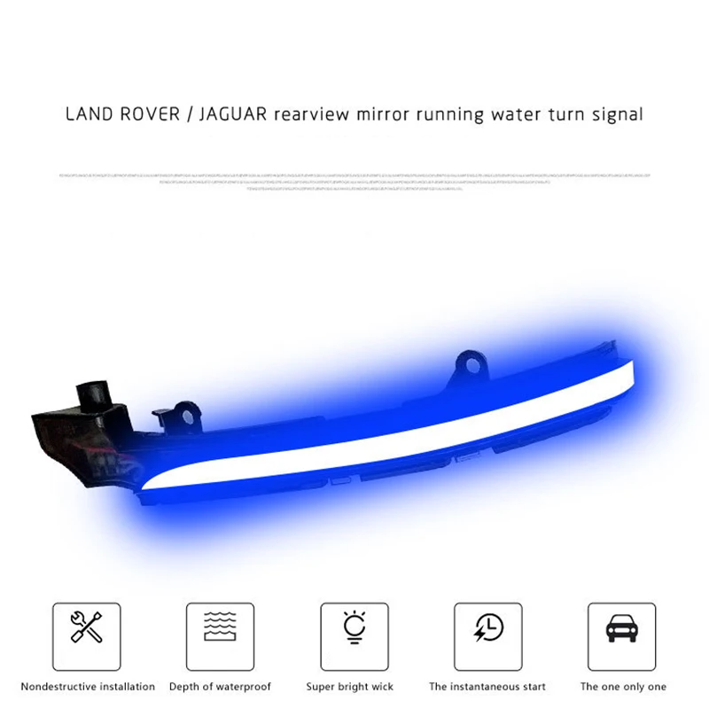 

LED Dynamic Turn Signal LED Light Side Mirror Indicator Three Color for Jaguar XE XF XJ F-TYPE XK XKR I-PACE X250 X260