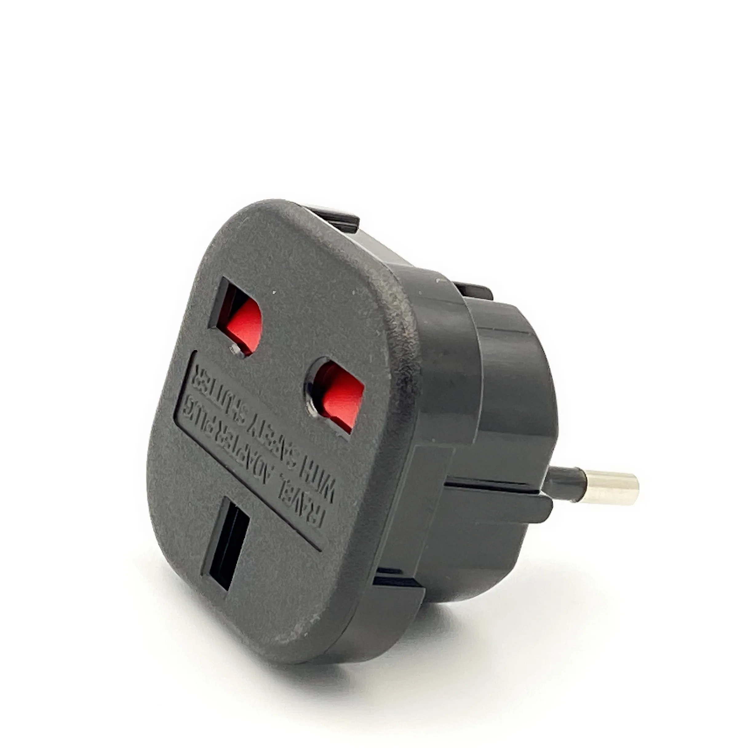 Универсальное дорожное зарядное устройство черного/белого цветов с вилкой