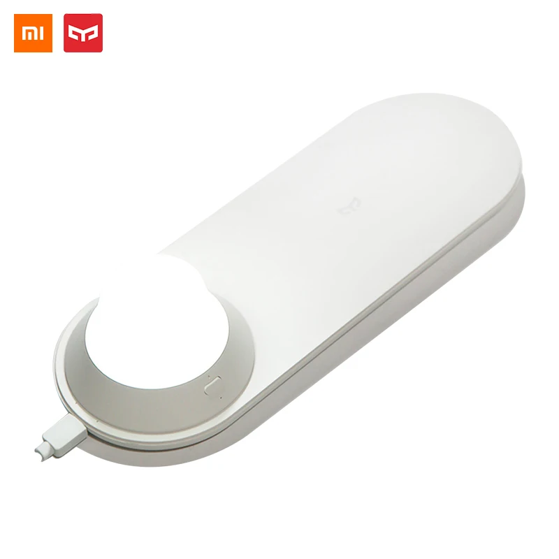 white Xiaomi Йи светильник Беспроводной Зарядное устройство с светодиодный ночной Светильник магнитное притяжение Быстрая зарядка для iphone samsung huawei для телефонов Xiaomi - Цвет: white