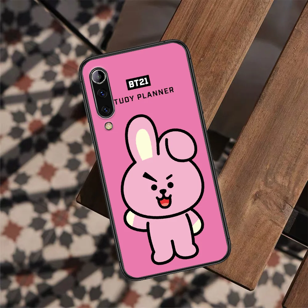 

Cartoon BT21-Kpop Phone Case For XIAOMI MI 8 9 SE Note 10 T Lite Pro Max 2 POCO X A 3 black Coque Luxury Etui Soft Cell Fashion