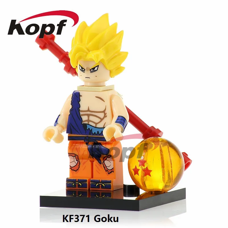 KF371 Without Box Одна распродажа фигурки Dragon Ball Z Freiza Black Goku идеальная ячейка Majin Buu Super Heroes строительные блоки детские игрушки подарок KF983 - Цвет: KF371 Without Box
