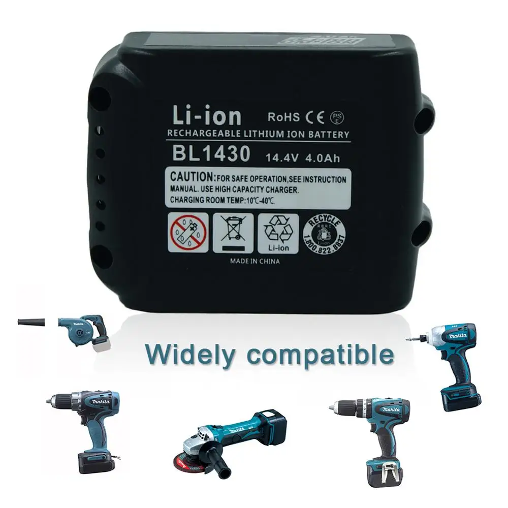 LERRONX 14 4 V 4000mAh Makita Запасная литий ионная аккумуляторная батарея для беспроводных