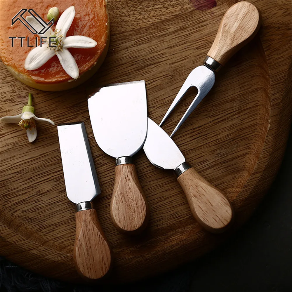 Набор ножей с деревянной ручкой комплект из 4 резцов карда дуба бамбука сыра