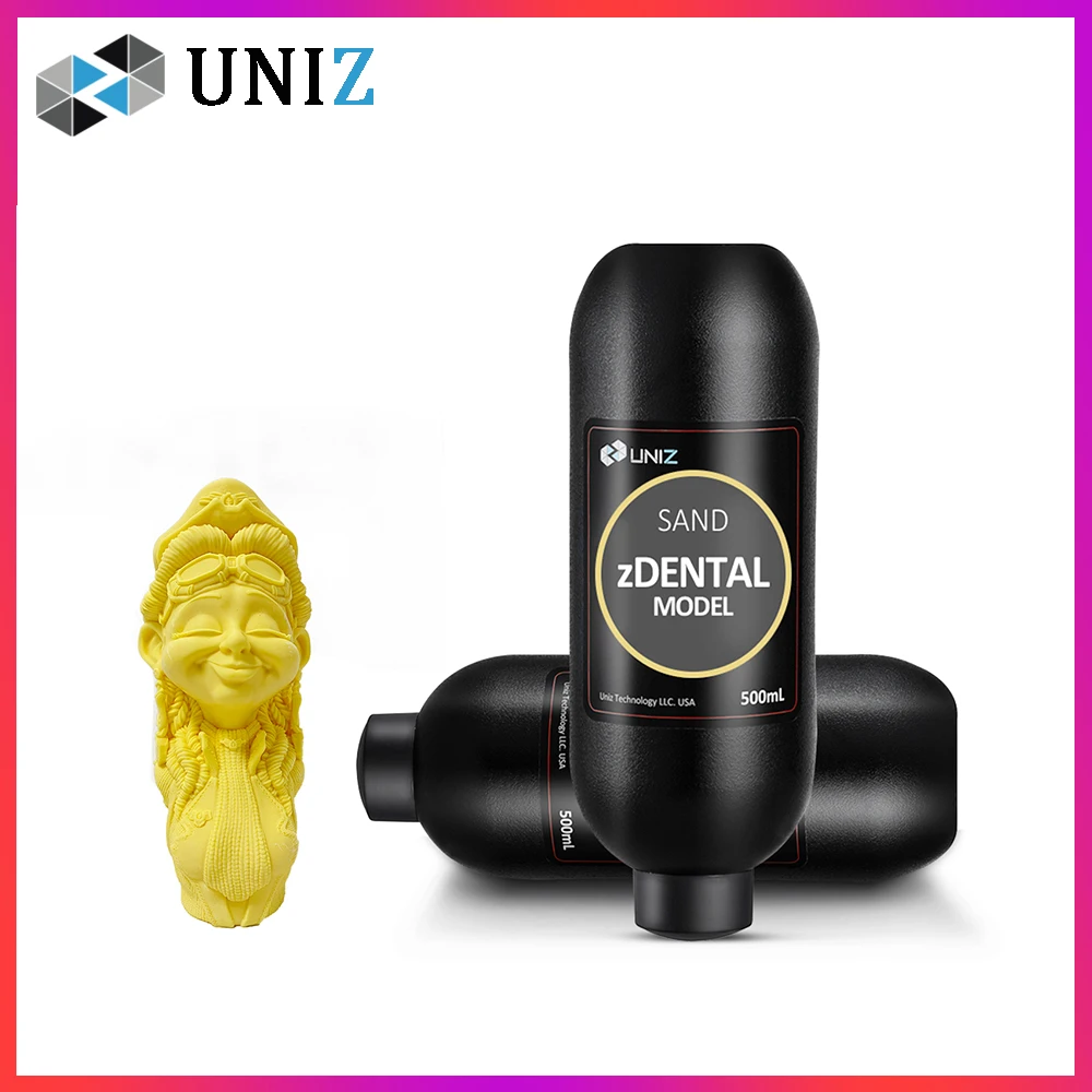 UNIZ 2 шт./лот zDental модель УФ смола высокого Разрешение ЖК-дисплей 3D печать Материал