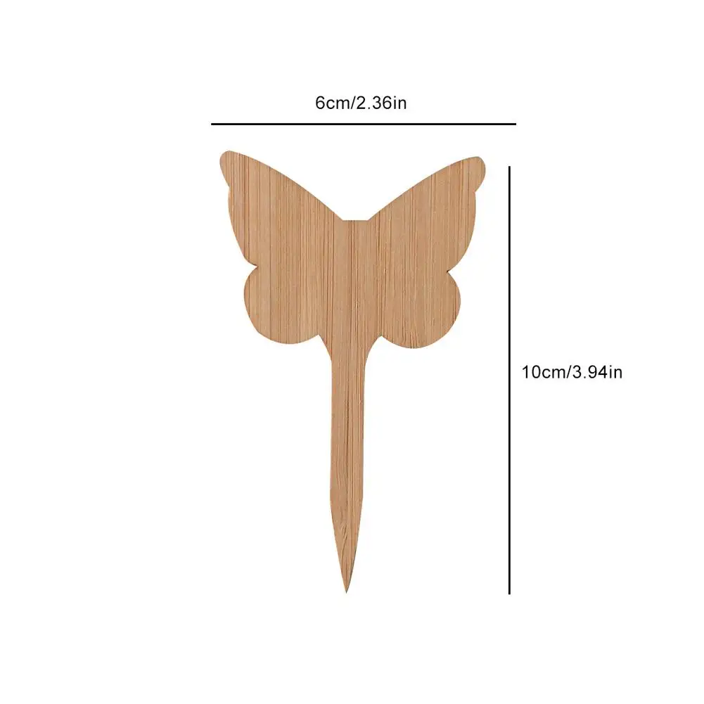 

50pcs/set T-Type Bamboo Plant Labels Eco-Friendly Wooden Plant Sign Tags Garden Markers for Seed Potted Herbs Flowers Tools 40a