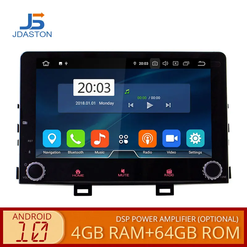 Автомобильный мультимедийный плеер JDASTON Android 10 0 для KIA PICANTO MORNING 2017 2018 Wi Fi DVD CD GPS
