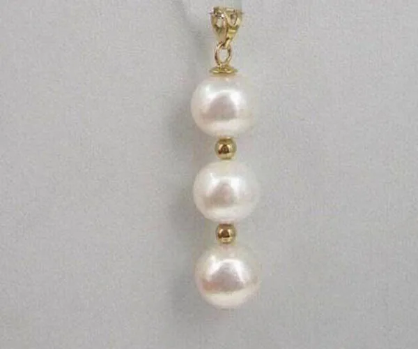 Black round AAA 9-10 mm natural Tahitian pearl pendant necklace 14k Gold | Украшения и аксессуары