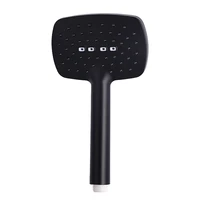 abs plastic matte black single function high pressure bar t shape self cleaning bathroom portable hand shower head