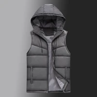 2021 hot selling new mens winter vest warm hooded vest men casual waistcoat sleeveless jackets men thicken parkas 6xl