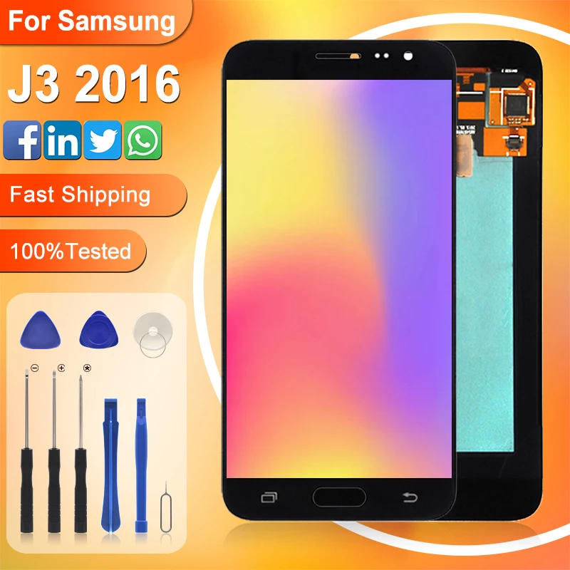 Catteny Amoled для Samsung Galaxy J320 Lcd J3 2016 дисплей J320F с сенсорным экраном дигитайзер J320H J320M