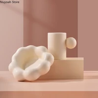 home ceramic mug creative shape breakfast coffee cup couple milk cup 280ml coffee mug living room decoration dining tableware