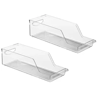 storage rack suitable for kitchen refrigerator countertop transparent tank storage device2 pieces