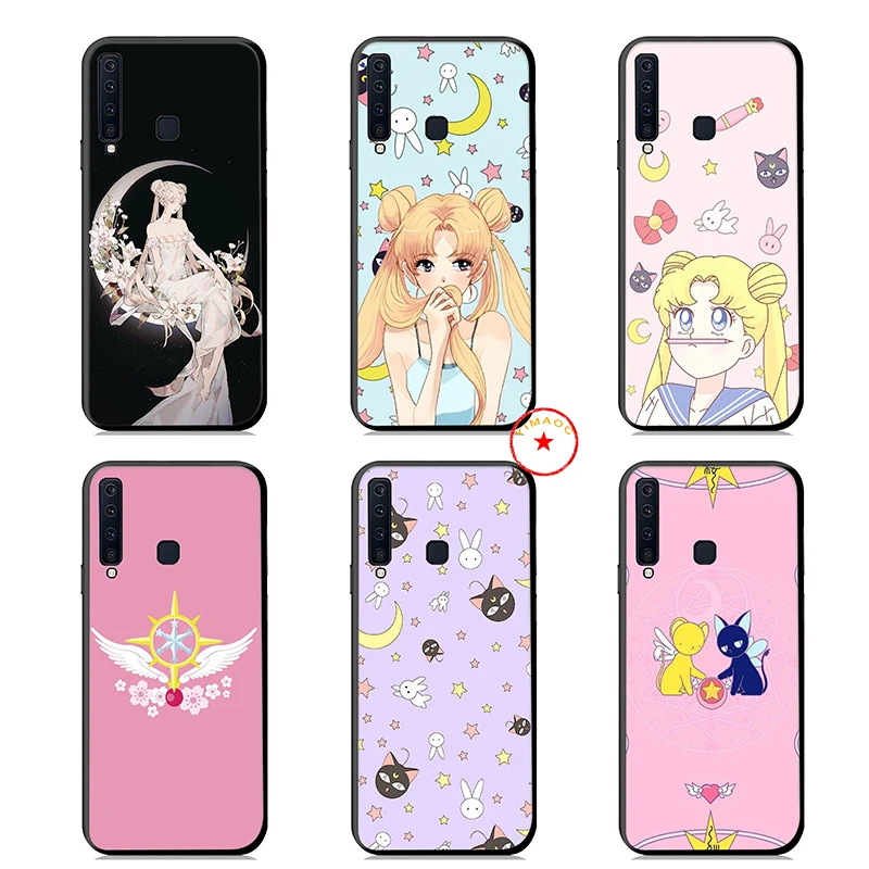 Сейлор Мун Аниме Мягкий силиконовый чехол для телефона samsung Galaxy A9 A8 A7 A6 плюс 2018 A5 A3