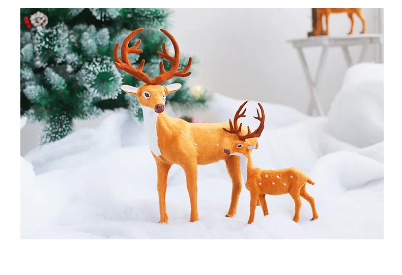 Украшение дома олень сцена макет творческие украшения магазин окно подарки лось