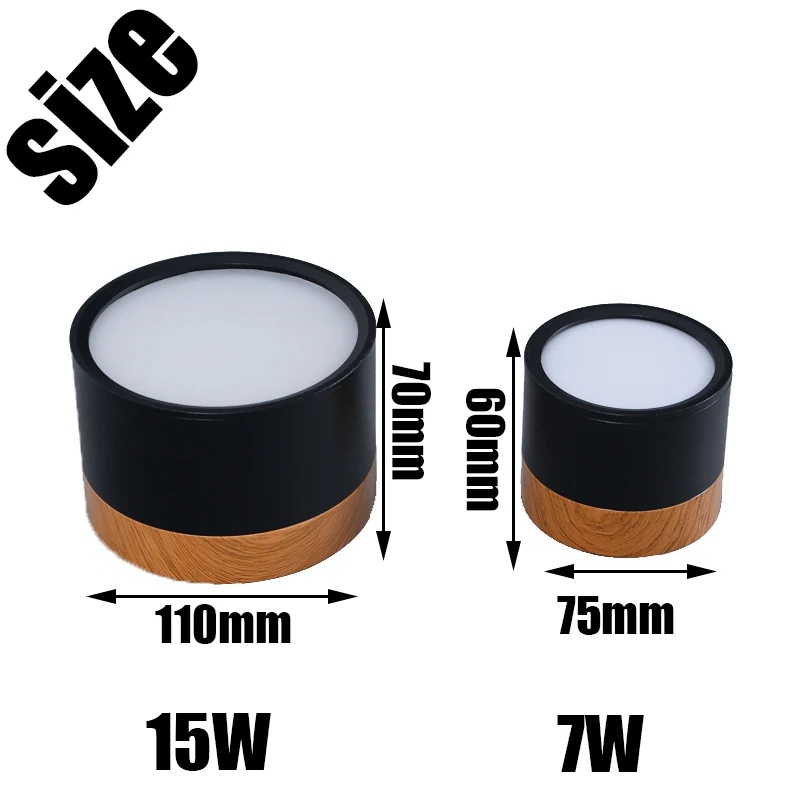 Светодиодный точечный светильник 7 Вт 15 алюминиевый потолочный в скандинавском