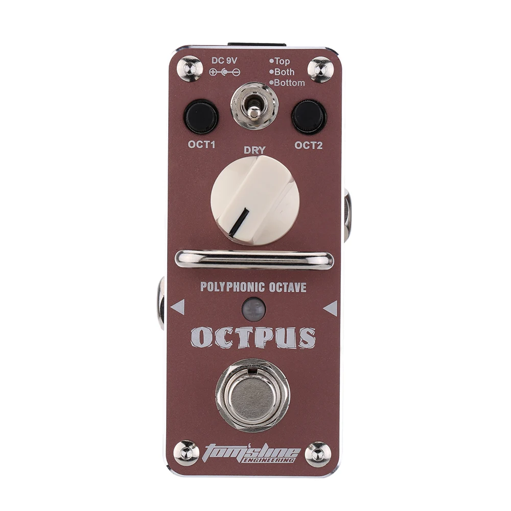 AROMA AOS-3 Octpus Polyphonic Octave Electric Guitar Effect Pedal Mini Single with True Bypass guitar accessories parts |
