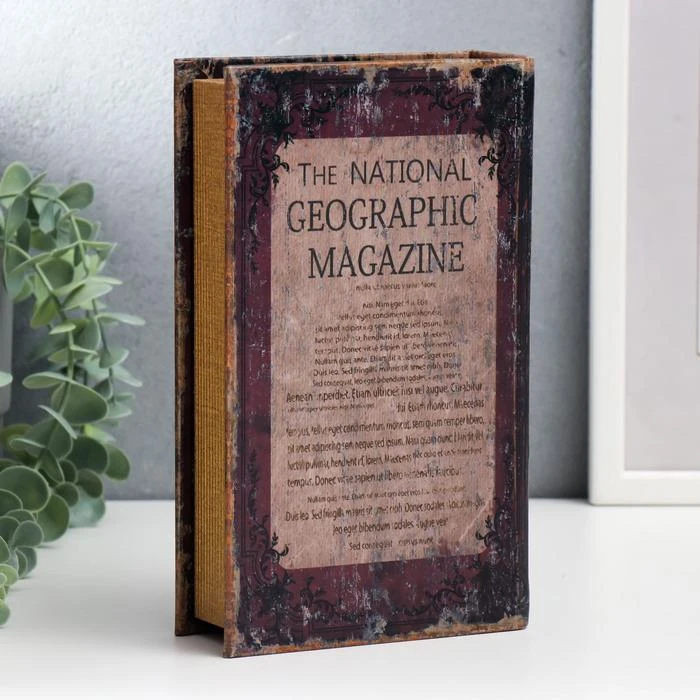 Сейф-книга дерево кожзам Национальный географический журнал 21х13х5 см 5860265 |