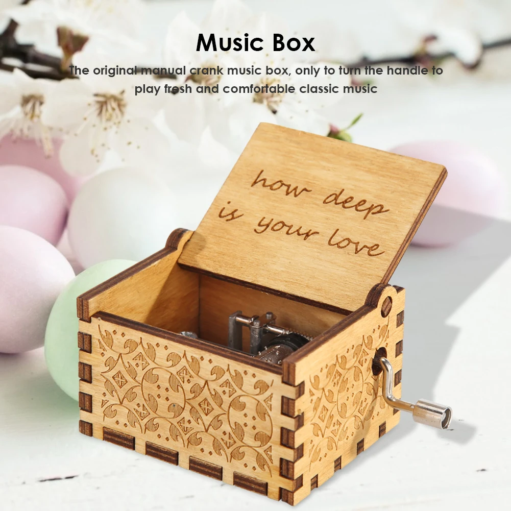 Винтажная музыкальная шкатулка как глубоко в вашей любви деревянная резная