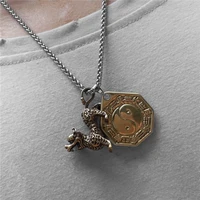 pixiu pendant necklace symbol wealth and good luck charm necklace feng shui amulet accessories men women yin yang necklaces