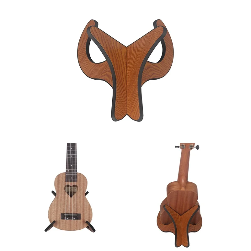 Rose Wood Removable Instrument Stand Holder Supporter Lightweight Bracket For Ukulele Mandolin Violin Guitar AHPU | Спорт и