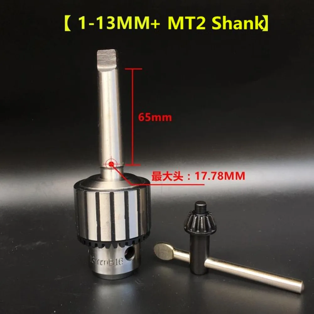 

New Lathe Morse Taper Shank Drill Chucks B16 Drill Chuck 1-13mm Key Type with Lathe Morse Taper Shank