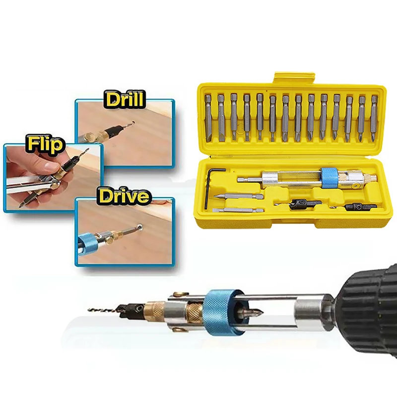 

20pcs Multifunctional Screwdriver Adapter Head Bit Set High Speed Steel Drill Bit For Electric Power Drill Carpenter DIY New