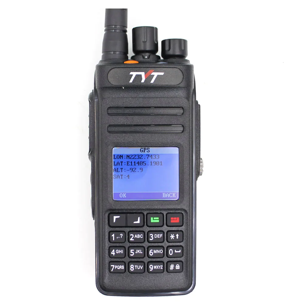 TYT MD-398 DMR радиостанция IP67 Водонепроницаемый 136-174 МГц 10 Вт рация с GPS встроенный 2800 мАч радиоприемник