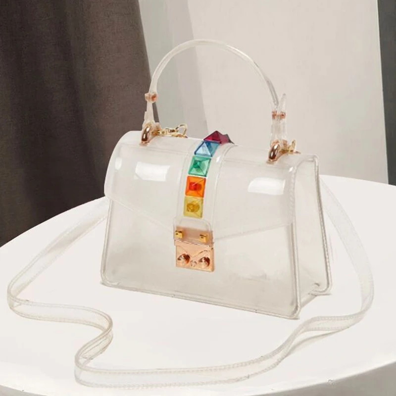 

Jelly bag Casual Crossbody Bags For Women 2022 Luxury Handbag Brand Bolsa Feminina Transparent Shoulder Bags Ladies sac a mian