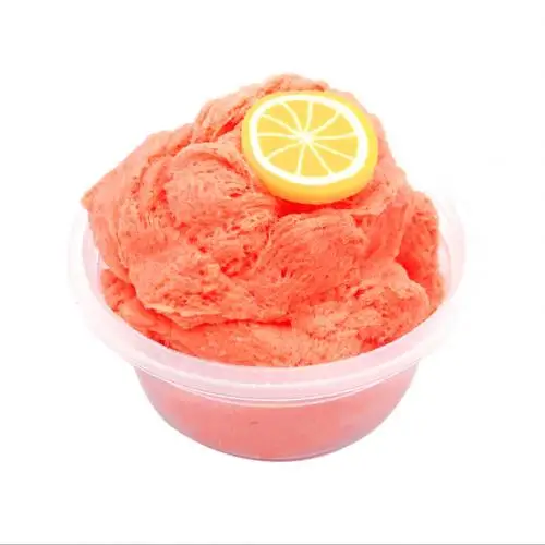Lemon Пушистые Фрукты Арбуз клубника слизи снятие стресса дети взрослые Эластичные Игрушки - Цвет: Lemon