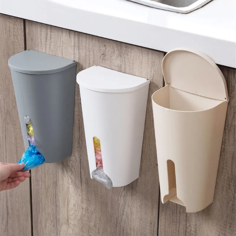 

Home Garbage Bags Storage Rack Kitchen Bedroom Bathroom Garbage Bag Organizer Box Storage Holder Cupboard Door Case