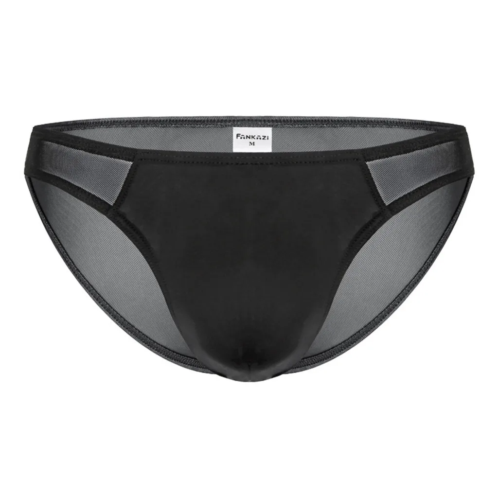 Мужские ультратонкие трусы сетчатые полупрозрачные простые и удобные дышащие