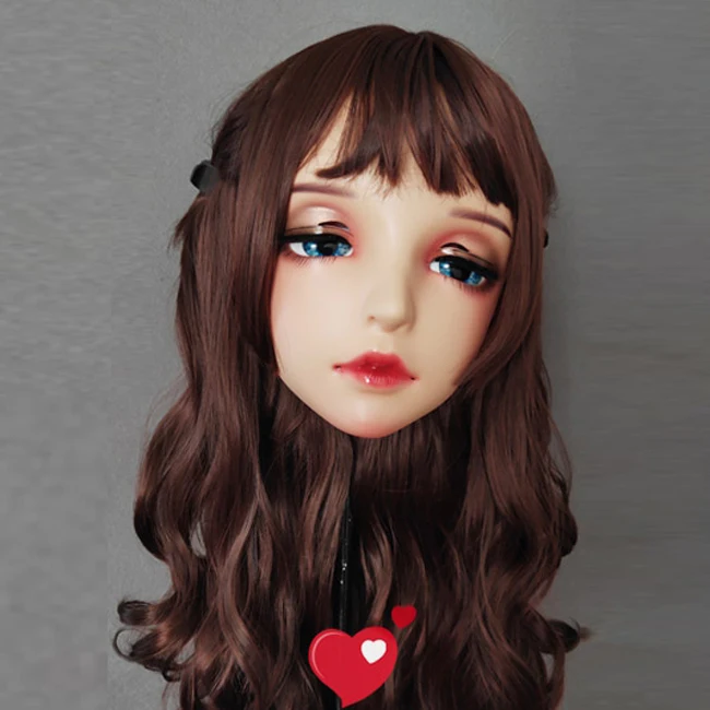 Mo-02) Женская милая девушка Смола половина головы кигуруми BJD глаза кроссдресс в стиле японского аниме маска Лолиты с глазами и париком