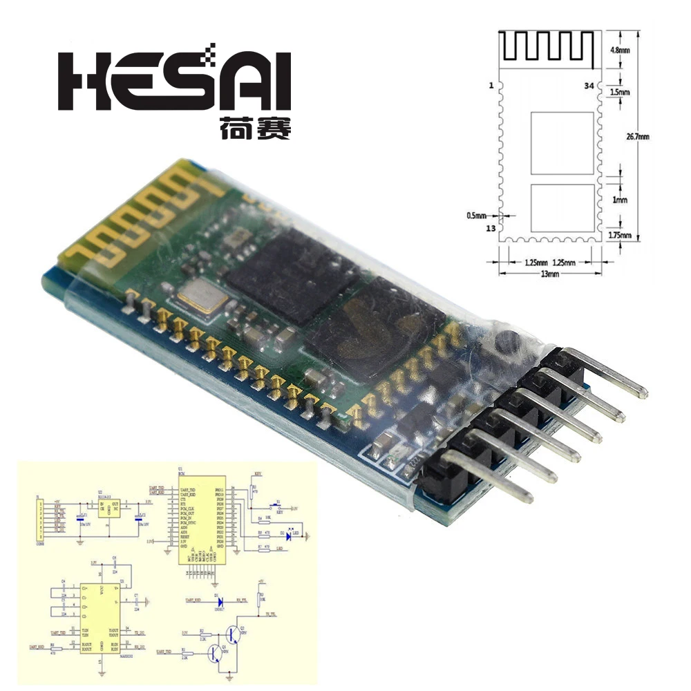 HC05 HC-05 Master-slave 6pin JY-MCU анти-реверс, встроенный Bluetooth серийный проходной модуль, беспроводной Серийный