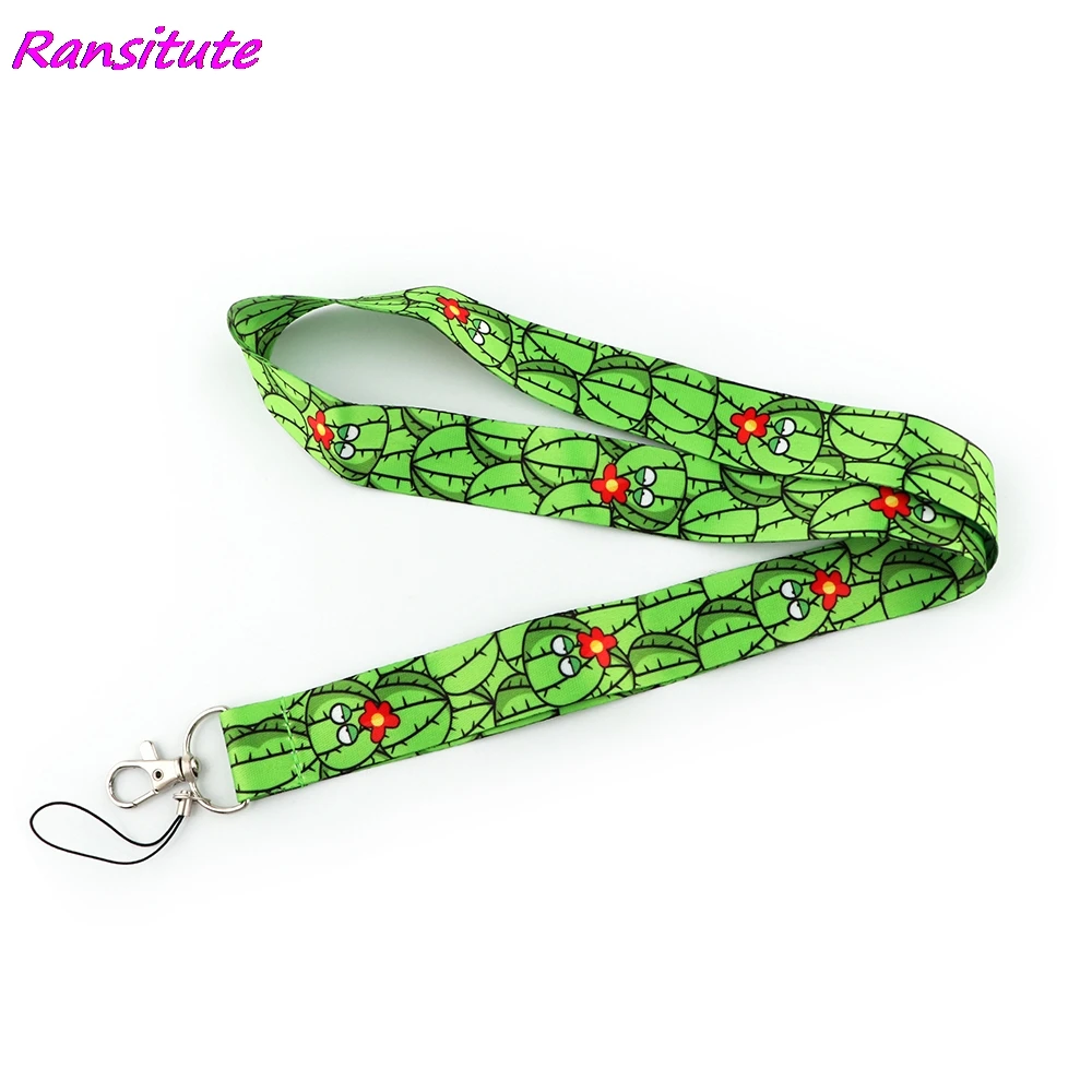 Ransitute R1849 Зеленый Кактус шнурки для кредитных карт ID держатель значка студент Для