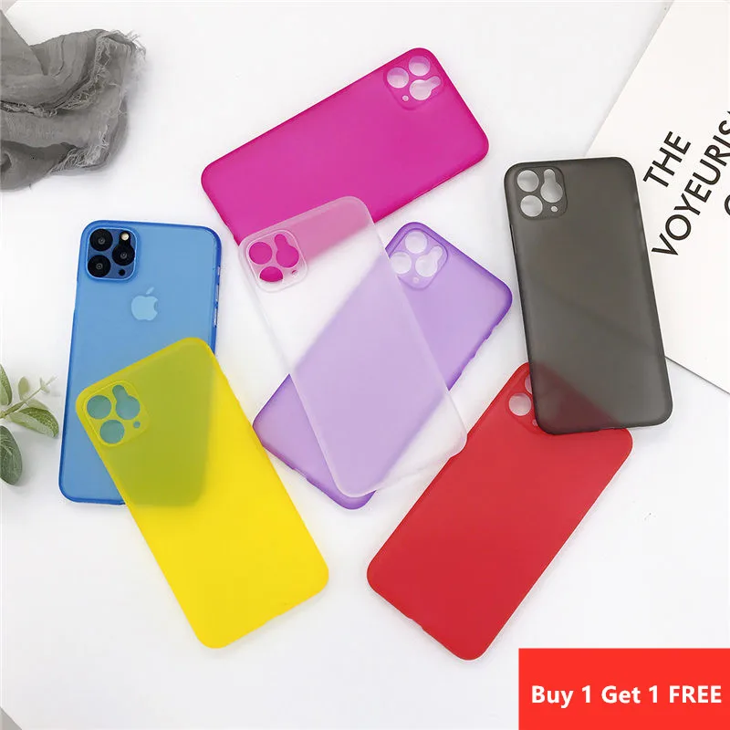 Ультратонкий чехол для телефона iPhone 11 Pro Max 7 8 6 6s Plus X XR XS Candy ударопрочный тонкий