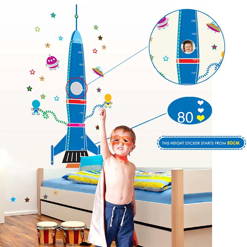 

DIY Cartoon Rocket Wall Sticker Adhesive Wallpaper PVC Waterproof Wall Decals Kindergarten Kids Room Decor Photography Props