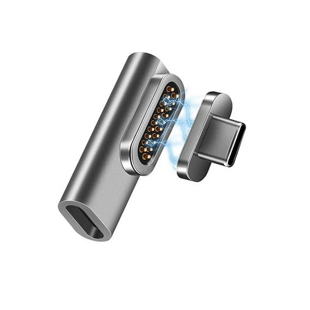 

USB C Магнитный адаптер, 20 контактов, Тип C, разъем Thunderbolt PD, 100 Вт, быстрая зарядка, 40GBP/S конвертер для MacBook компьютера