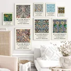 Уильям Моррис Винтаж цветок ботанические стены Искусство Холст Картина скандинавские плакаты и принты настенные картины для декора гостиной