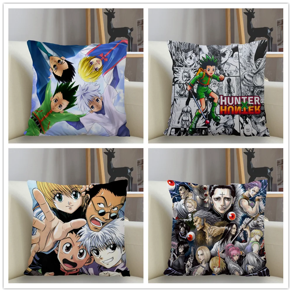 

Декоративная подушка CLOOCL в стиле аниме Hunter X Hunter, искусственная 3D печать, для дивана, офиса, квадратная, на молнии