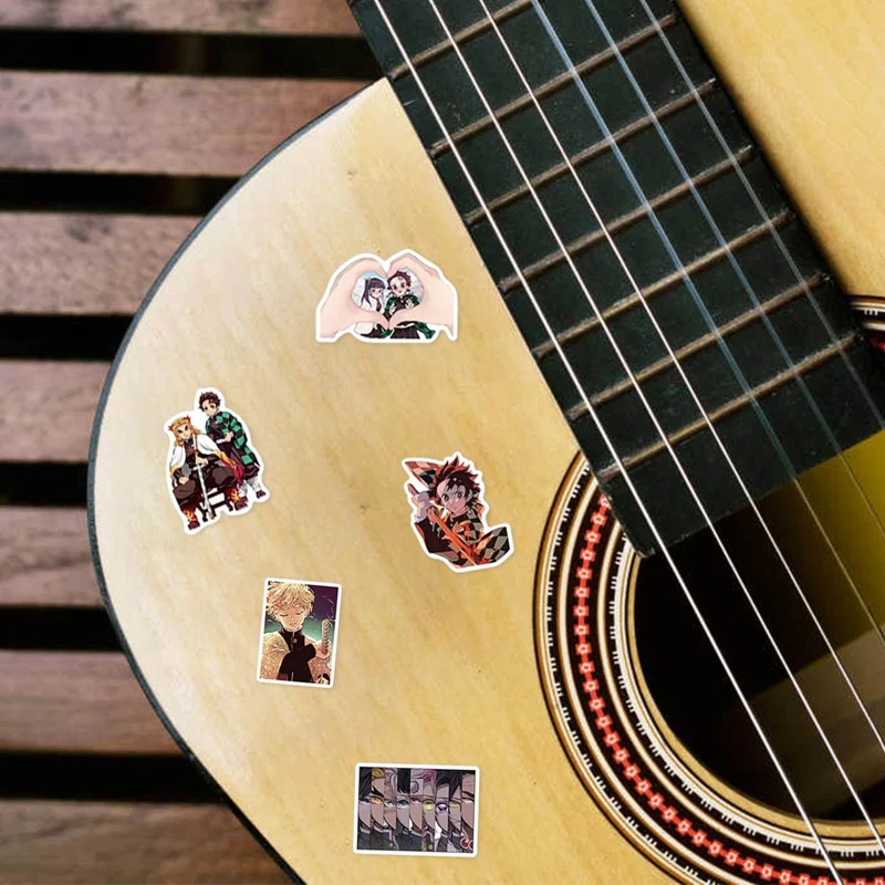 

NEW 12pc Demon Slayer Stickers Japanese Anime Sticker For Decal On Guitar Suitcase Laptop Phone Fridge Car