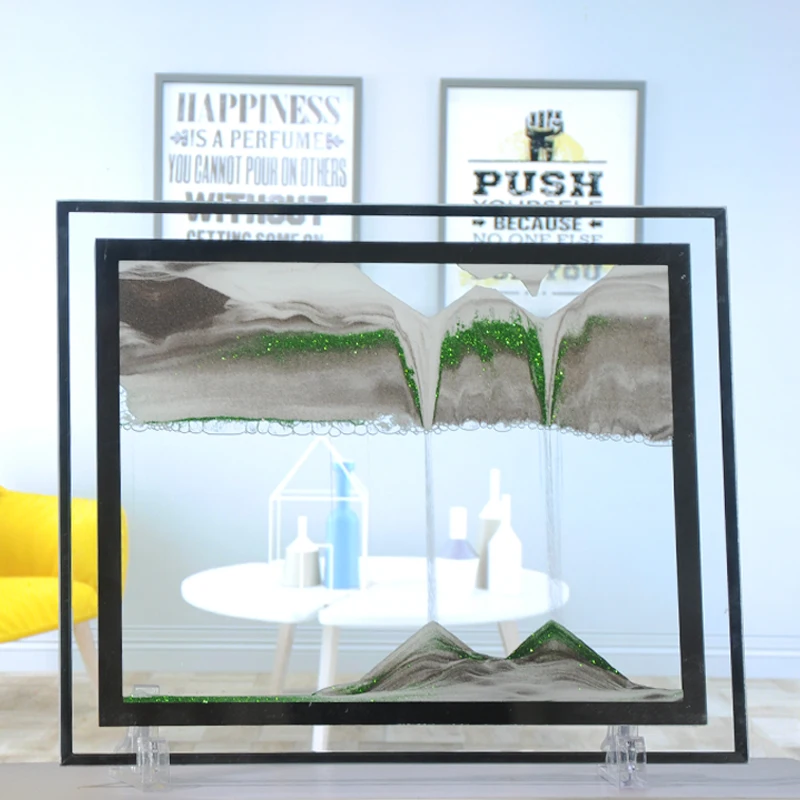 Движущаяся Песочная картина зыбучий песок 10 дюймов ремесла песочные часы рамка