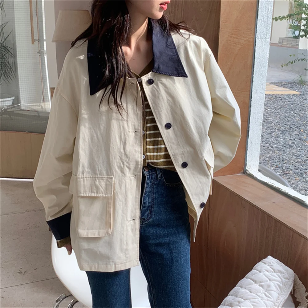 

Alien Kitty Casual Oversize Students Women New Coats All Match Fashion Loose Hot Streetwear Autumn Office Lady Full Sleeve Tops