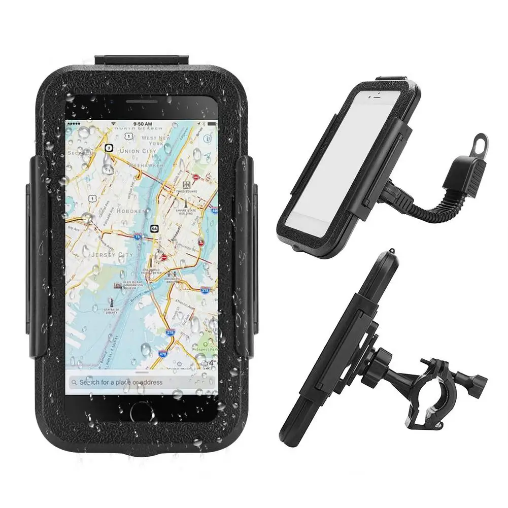 

360 Degree Rotation Bicycle Phone Holder Support Cell Mobile Stand Touch Screen Adjustable Waterproof Smart Phone Case Mount